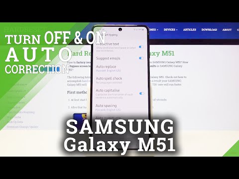 How to Enter Text Correction Options in SAMSUNG Galaxy M51 – Text Correction Settings