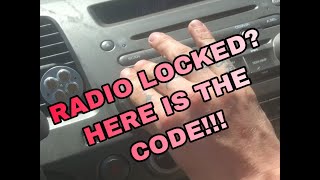 2006-2011 Honda Civic RADIO CODE (How to unlock Honda radio)