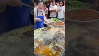 Famous Local Street Vendor Cooks Rich Chinese Lamb Noodle Soup #streetfood #asianfood #foodvlog