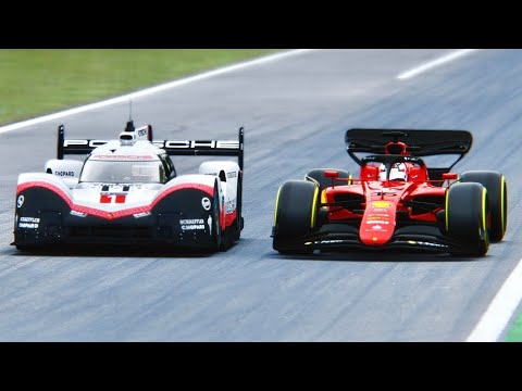 Ferrari F1 2022 F1-75 vs Porsche 919 EVO at Monza GP (4K 60 FPS)
