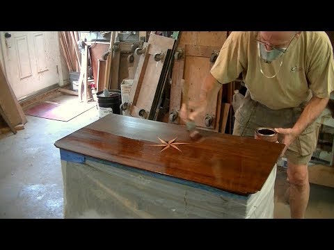 Refinishing a Compass Inlay Table Top - Thomas Johnson Antique Furniture Restoration