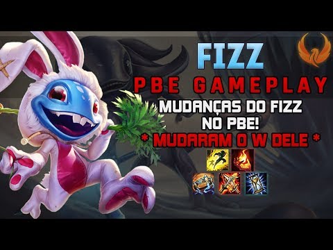 MUDANÇAS DO FIZZ NO PBE! *MUDARAM O "W" DELE!* - FIZZ MID GAMEPLAY [PT-BR]