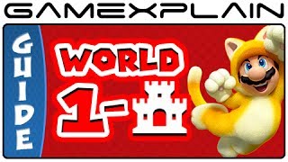 Super Mario 3D World - World 1 Castle Green Stars & Stamp Locations Guide & Walkthrough