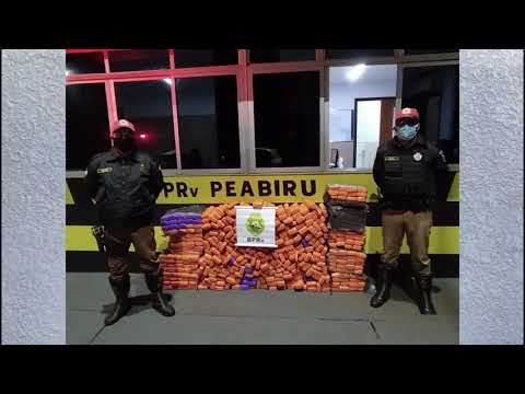 Grande apreensão de drogas em Peabiru Equipe Subtenente Dioney
