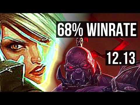 RIVEN vs SION (TOP) | 15/1/5, 68% winrate, 7 solo kills, Legendary | EUW Master | 12.13