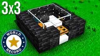 Smallest Minecraft Base World Record!
