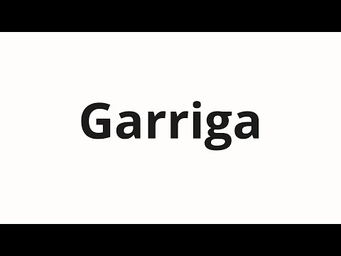 How to pronounce Garriga