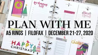 Plan with Me | A5 Rings | December 21-27, 2020 #filofax