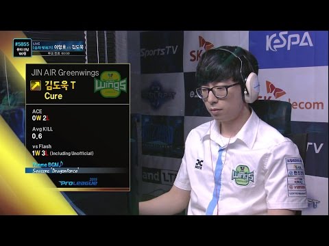 [SPL2015] Flash(KT) vs Cure(Jin Air) Set1 Deadwing -EsportsTV, Starcraft 2