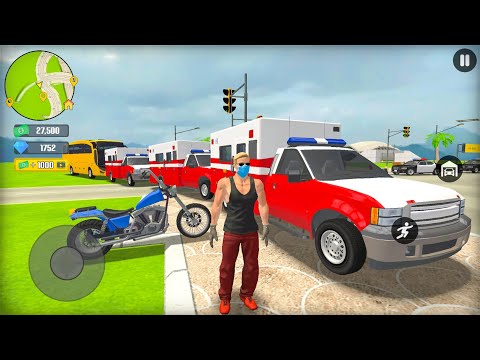 Open World Ambulance Coach Passenger Bus Police Officer Lamborghini Car Chase - Android Gameplay.