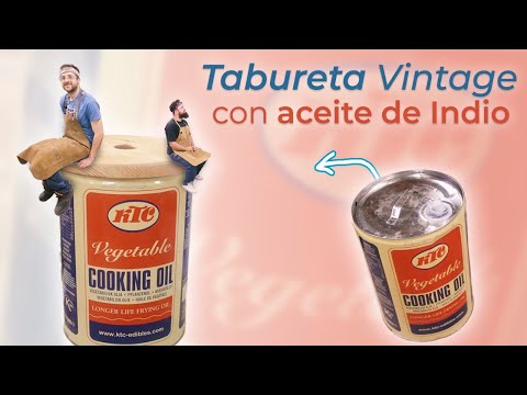 La forma MÁS PELIGROSA de hacer un TABURETE con una LATA GIGANTE reciclada. (70% clickbait)