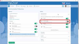 Watson Clinic MyChart - Communication Preferences