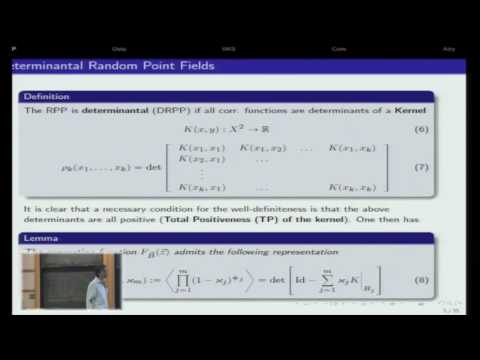 Gap probabilities and Riemann-Hilbert problems in determinantal random point processes - Bertola