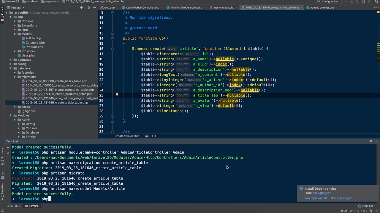 Bài 16 - CSDL bài viết - Thêm mới bài viết - Website bán hàng laravel