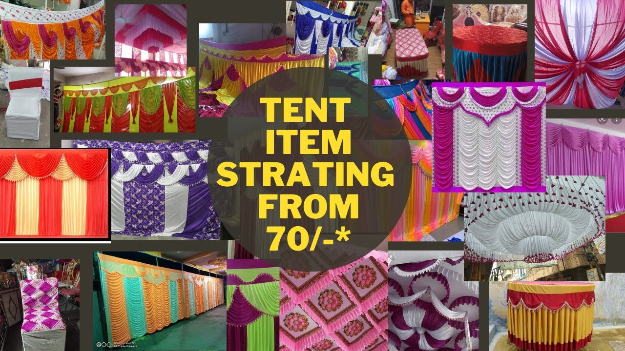 Watch video All Tent Item - Ceiling , Curtains (Parde),Chair Cover, Table Cover, Carpet ,Dari | Starting 70/-* Now All Tent Item - Ceiling , Curtains (Parde),Chair Cover, Table Cover, Carpet ,Dari | Starting 70/-*