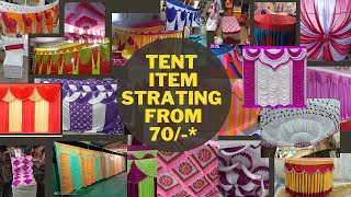 All Tent Item - Ceiling , Curtains (Parde),Chair Cover, Table Cover, Carpet ,Dari | Starting 70/-*