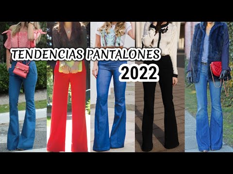PANTALONES en TENDENCIA de MODA 2022 PANTALONES de CAMPANA MODA 2022 PANTALONES ACAMPANADOS MODERNOS