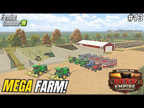 2.5 MILLION LITER CORN SILAGE HARVEST ON THE $20,000,000 MEGA BEEF FARM! | Reading, MN | FS25 #13