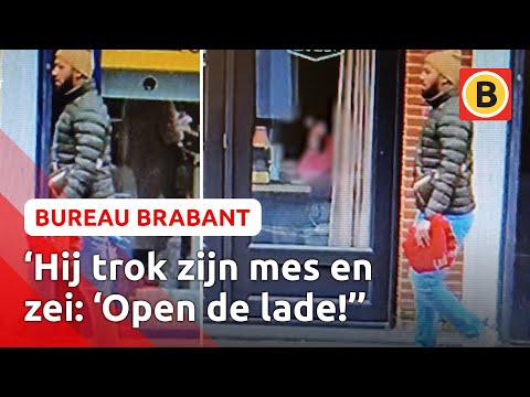 Overvaller BEDREIGT winkelier met GROOT MES | Bureau Brabant
