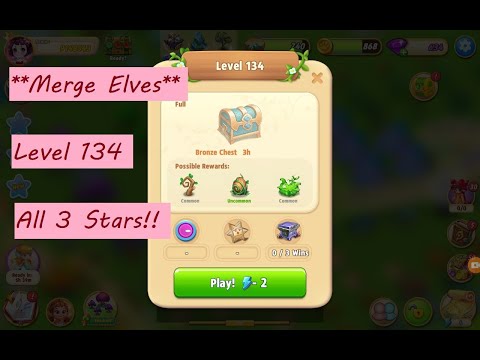 Merge Elves **Level 134** All 3 stars!