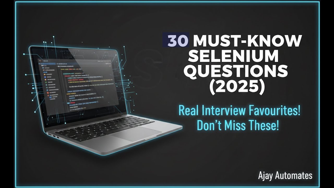 30 Must-Know Selenium Interview Questions (2025) | Most Common Real Interview Q&A | Ajay Automates