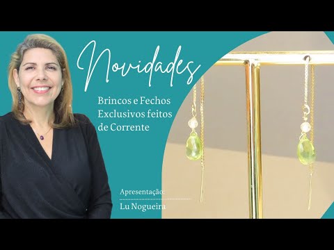 Novos Brincos e Fechos de Corrente Folheados para Montagem de Semijoias Finas  - Pedra Mística