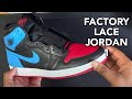 How To Factory Lace Air Jordan 1 DEADSTOCK LACING TUTORIAL