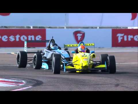 USF2000 2016. Grand Prix of St. Petersburg Race 1. Start Crash