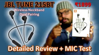 Video thumbnail for JBL Tune 215BT in-Ear Wireless Earphones,16Hr Music,Dual Pairing | Detailed Review,MIC & Gaming Test by Sukhwinder Singh (Silicon Edge)