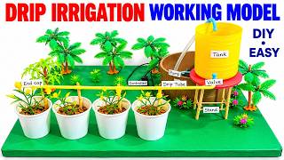 drip irrigation working model science fair project 3d | DIY howtofunda | innovative | inspire award