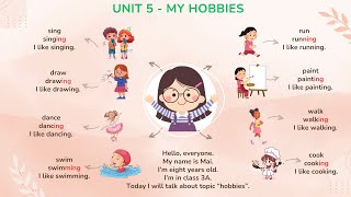 Tiếng Anh 3 - Global Success - Speaking - Thuyết trình mindmap : Unit 5 : My hobbies
