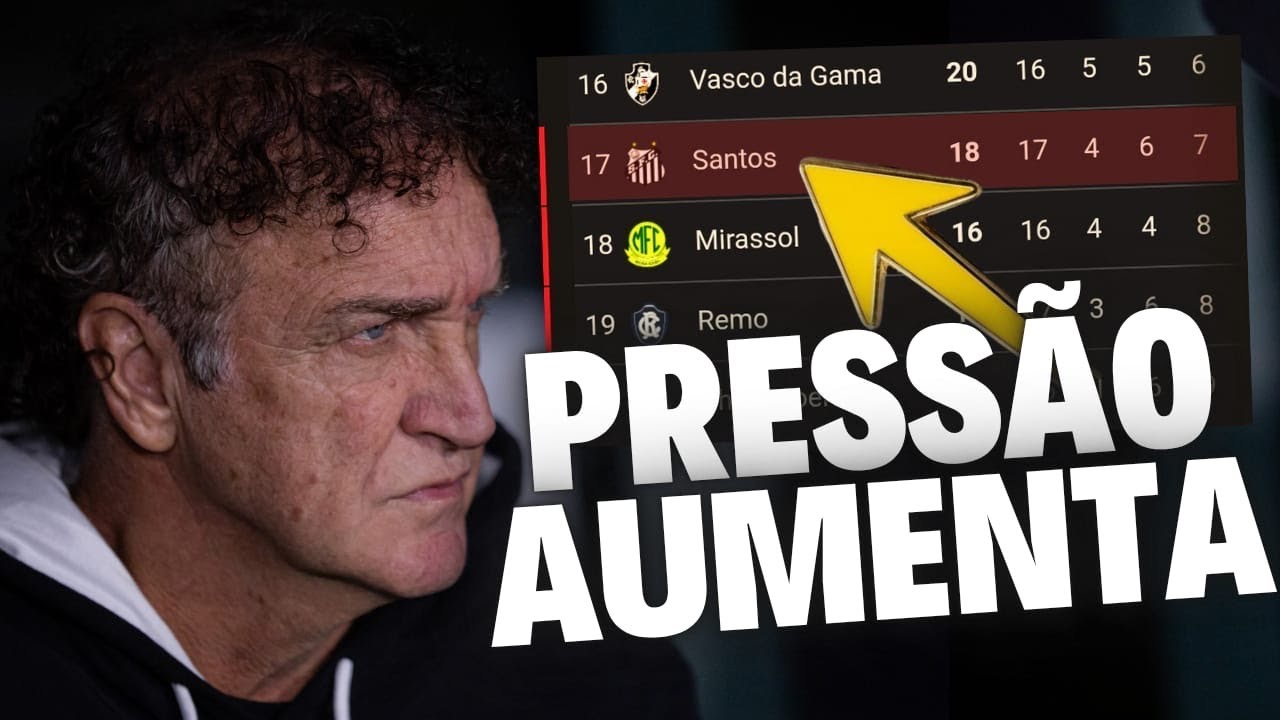 SANTOS TERMINARÁ O TURNO NA ZONA DE REBAIXAMENTO