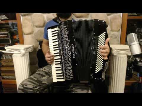 SCANAIRVI47HBK - Black Scandalli Air VI 47 Piano Accordion LMMH 47 120 $11999