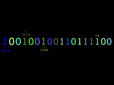 0 To 1.05 Million In Binary With Sound Effects