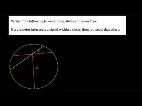 3rd YouTube video about are diameters always congruent to chords