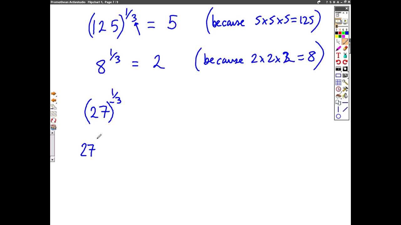 Fractional Indices Part 1 mathscast