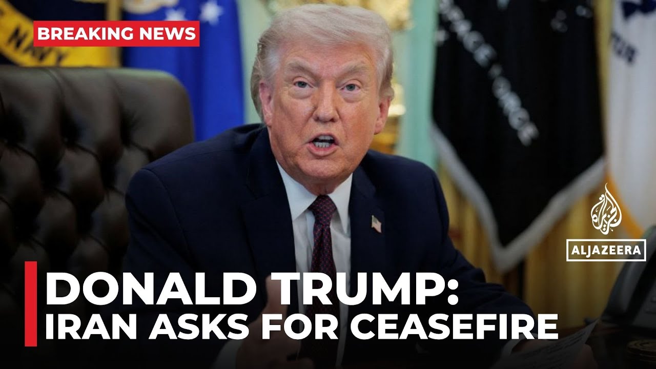 Trump claims Iran’s ‘new regime president’ asked for ceasefire
