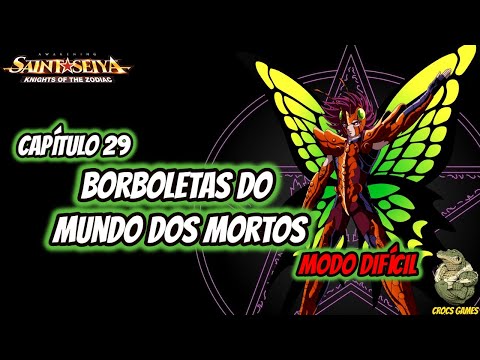 COMO PASSAR |ENREDO: REENCARNAÇÃO CAP. 29|MODO DIFÍCIL|BORBOLETAS DO MUNDO DOS MORTOS|SAINT SEIYA A.