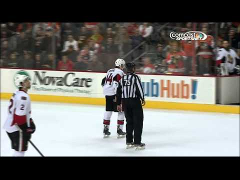 Luke Schenn vs Colin Greening fight Ottawa Senators vs Philadelphia Flyers 11/19/13 NHL Hockey.