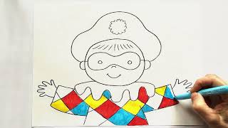 Dettato Grafico di Carnevale | Scuola Infanzia | Disegni di Carnevale