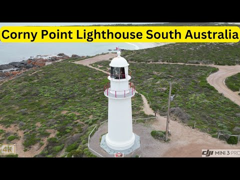 Corny Point Lighthouse SA | 4K Drone Flight with DJI Mini 3 Pro