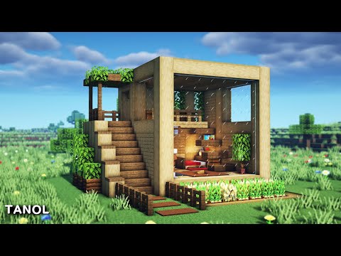 ⚒️ Minecraft : How To Build a Survival Cube Wooden House
