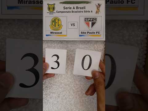Serie A Brazil: Mirassol vs Sao Paulo score result 3-0 #brasileirão #mirassol #saopaulo