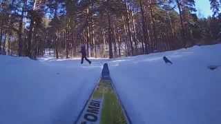 preview picture of video 'Лыжи: горки в Искитиме. Какая высота и скорость?'