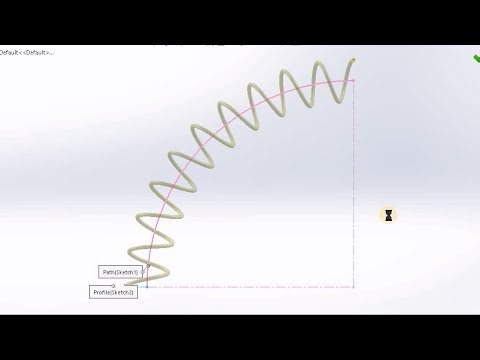Easiest way to make a curved Helix/Spring in Solidworks | Tutorial