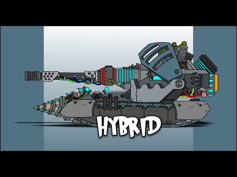 How To Draw Cartoon Tank Monster Hybrid | HomeAnimations - Cartoons About Tanks
