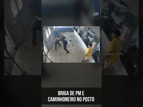 🚨 Briga de PM e Caminhoneiro no Posto