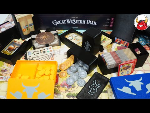 Great Western Trail Argentina Boardgame Insert + Sleeves