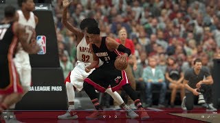 NBA 2k17-PC-Hassan Whiteside-Gameplay( WOW what a shot he is clutch)