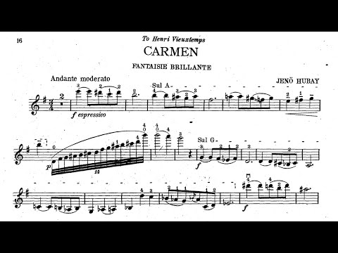 Jenő Hubay: Carmen Fantaisie (violin and piano)
